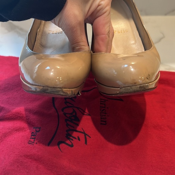 Christian Louboutins Nude Heels - Picture 4 of 10